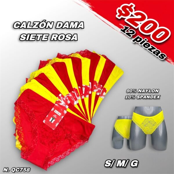 CALZON DAMA SIETE ROSA