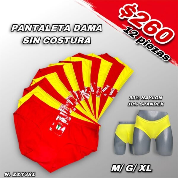 PANTALETA DAMA SIN COSTURA