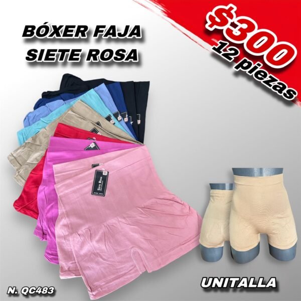 BOXER FAJA DAMA SIETE ROSA