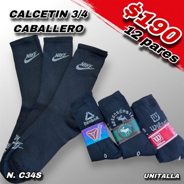 CALCETIN 3/4 DEPORTIVO CABALLERO