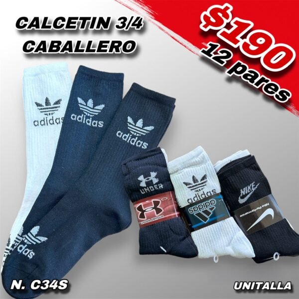CALCETIN 3/4 DEPORTIVO CABALLERO