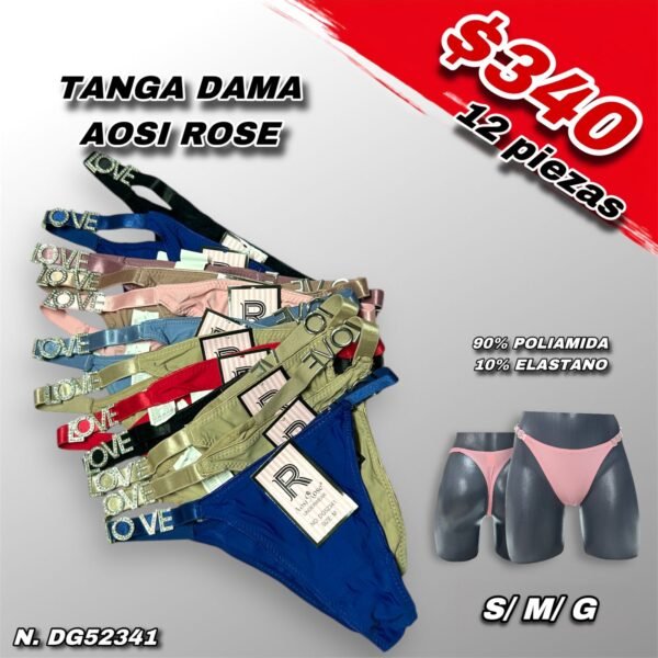 TANGA DAMA AOSI ROSE