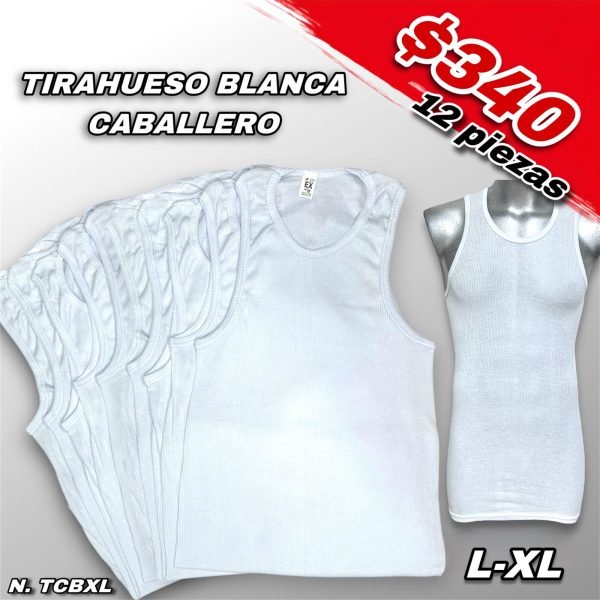 TIRAHUESO BLANCA CABALLERO L-XL