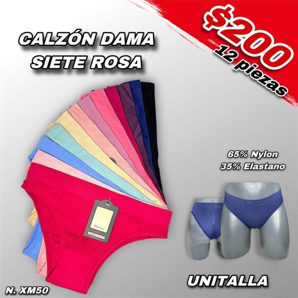 CALZON DAMA SIETE ROSA