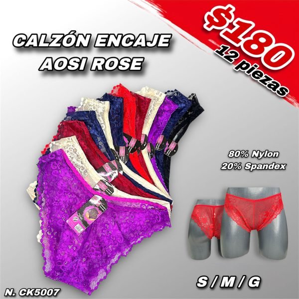 CALZON ENCAJE AOSI ROSE