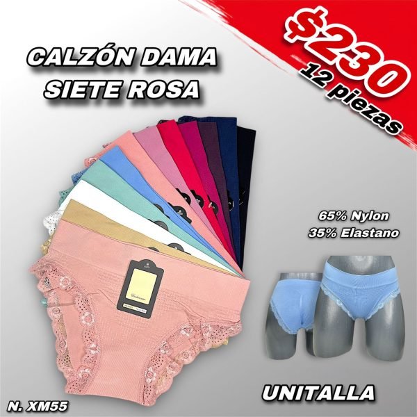 CALZON DAMA SIETE ROSA
