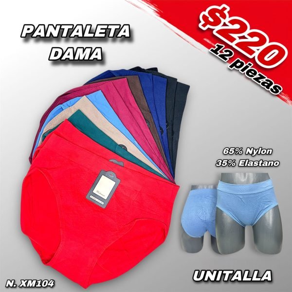 PANTALETA DAMA SIETE ROSA