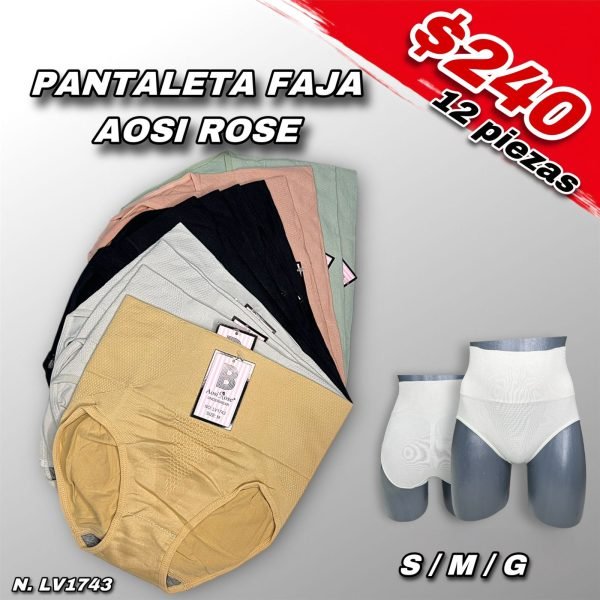 PANTALETA FAJA DAMA AOSI ROSE