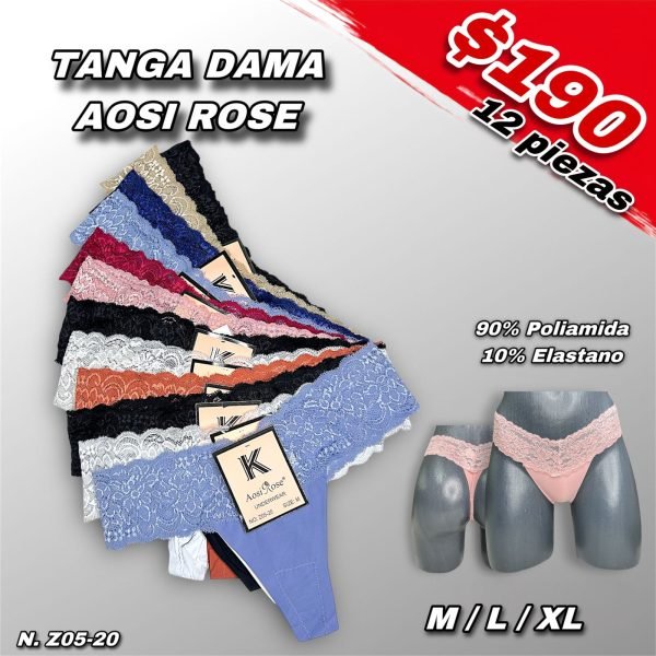TANGA DAMA AOSI ROSE