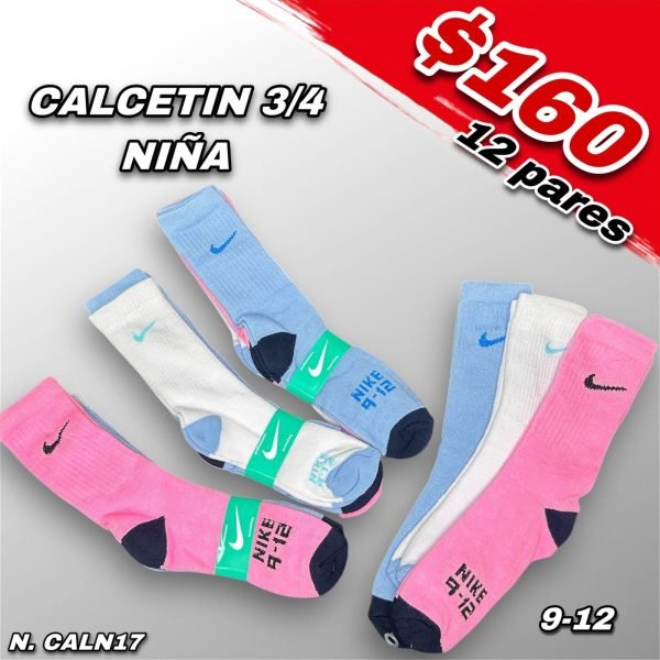 CALCETIN 3/4 NIÑA 9-12 AÑOS