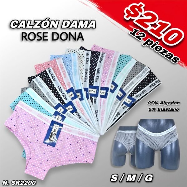 CALZÓN DAMA ROSE DONA