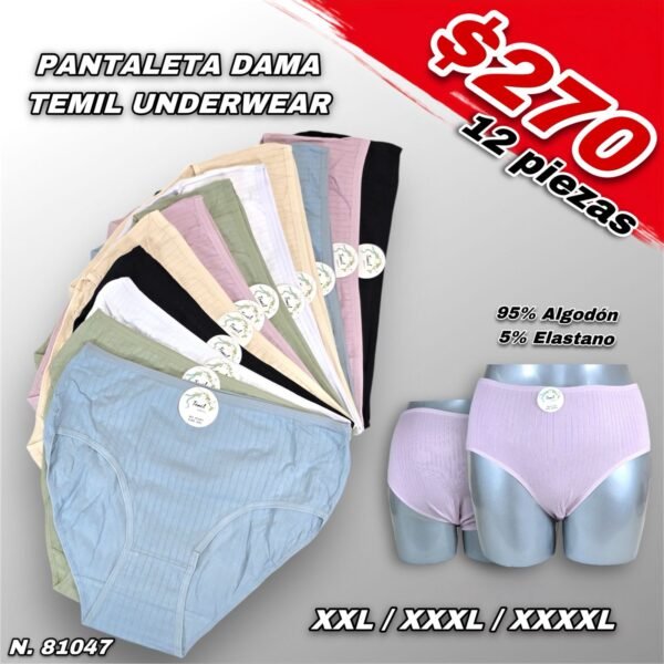 PANTALETA DAMA TEMIL UNDERWEAR