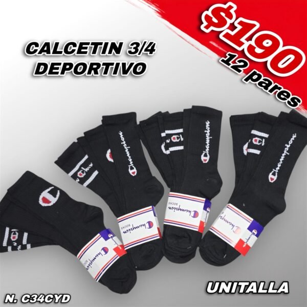 CALCETÍN CABALLERO DEPORTIVO 3/4