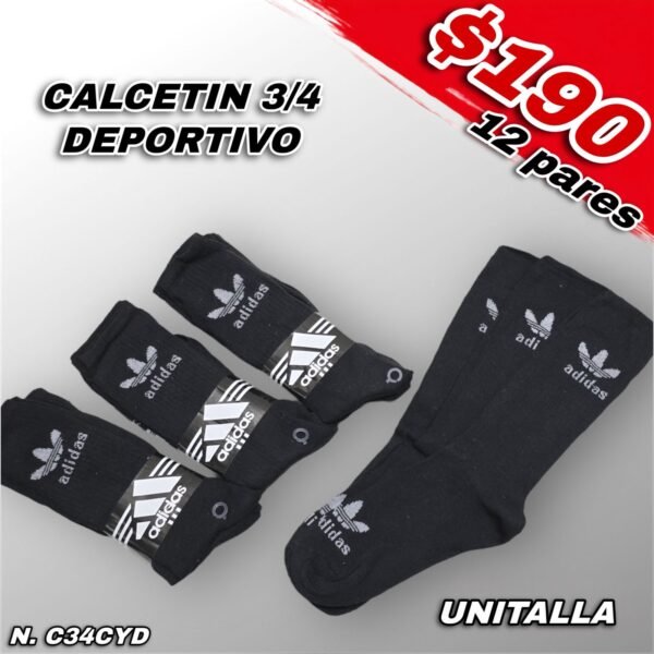 CALCETÍN CABALLERO DEPORTIVO 3/4
