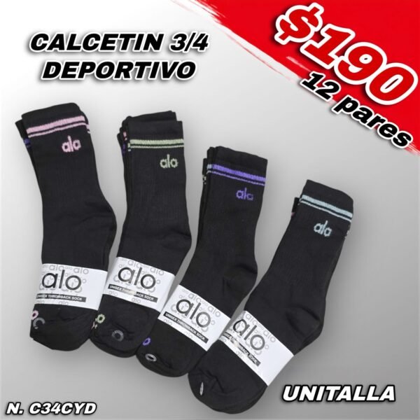 CALCETÍN DAMA DEPORTIVO 3/4