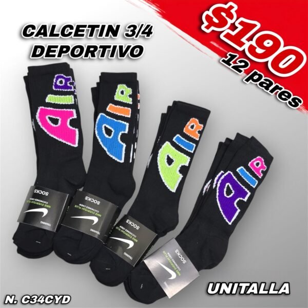 CALCETÍN DAMA DEPORTIVO 3/4