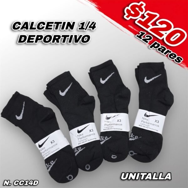 CALCETÍN CABALLERO 1/4 DEPORTIVO