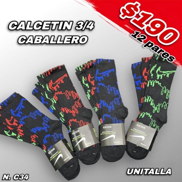 CALCETÍN DEPORTIVO 3/4 CABALLERO