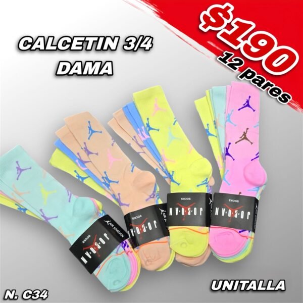 CALCETÍN DEPORTIVO 3/4 DAMA