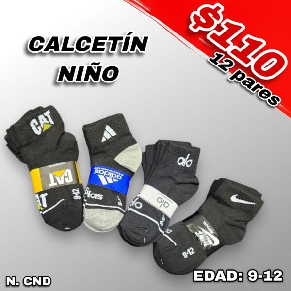 CALCETÍN DEPORTIVO NIÑOS 9-12 AÑOS