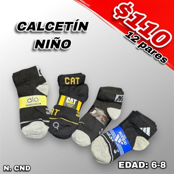 CALCETÍN DEPORTIVO NIÑOS 6-8 AÑOS