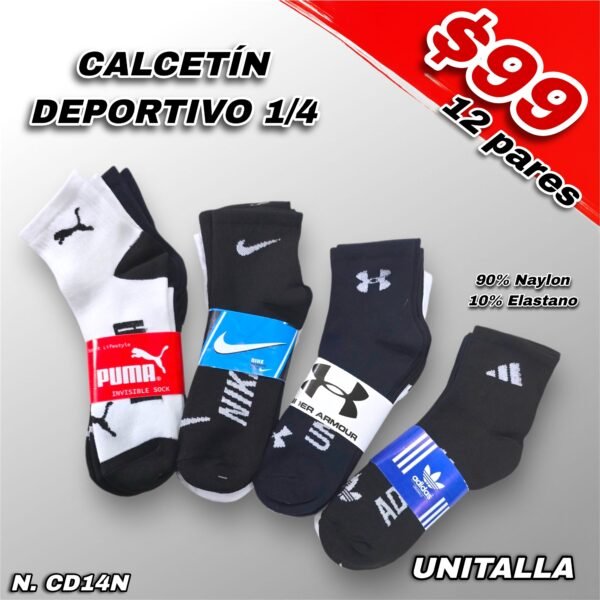 CALCETÍN DEPORTIVO 1/4