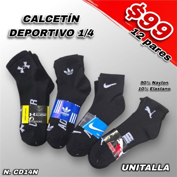 CALCETÍN DEPORTIVO 1/4
