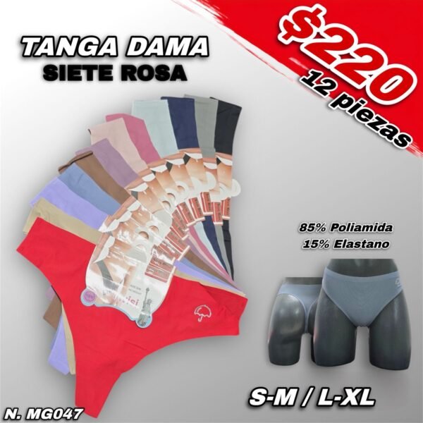 TANGA DAMA SIETE ROSA