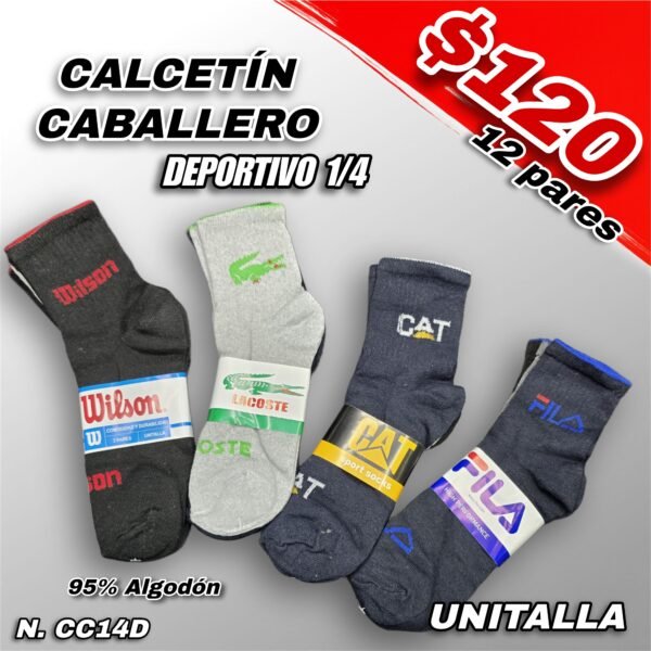 CALCETÍN 1/4 DEPORTIVO CABALLERO