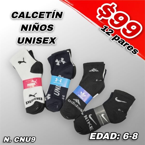 CALCETÍN DEPORTIVO NIÑO Y NIÑA
