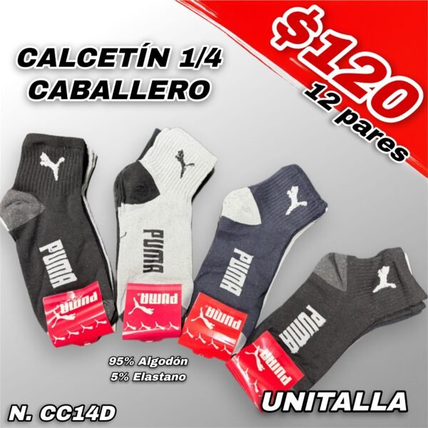 CALCETÍN DEPORTIVO CABALLERO 1/4