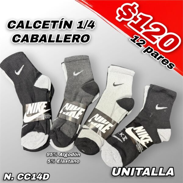 CALCETÍN DEPORTIVO CABALLERO 1/4