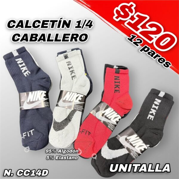 CALCETÍN DEPORTIVO CABALLERO 1/4