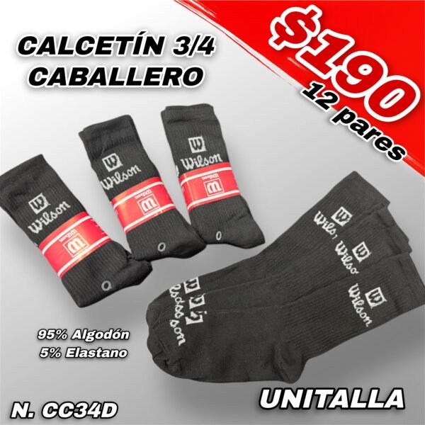 CALCETÍN DEPORTIVO CABALLERO 3/4