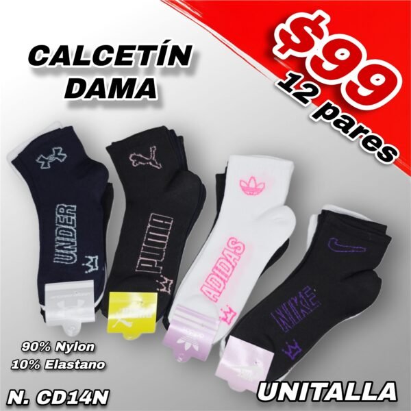 CALCETÍN 1/4 DEPORTIVO DAMA