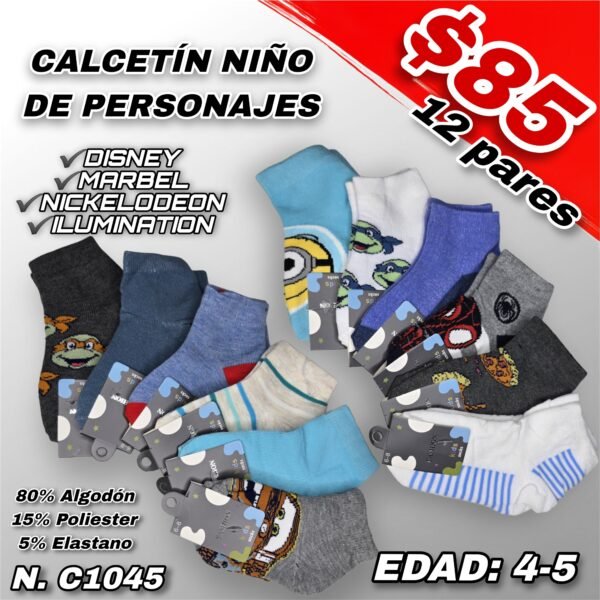 CALCETÍN NIÑO PERSONAJES