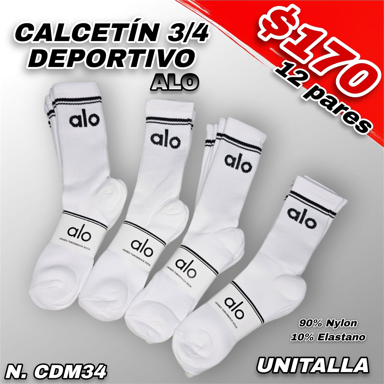 CALCETÍN DEPORTIVO 3/4 UNISEX