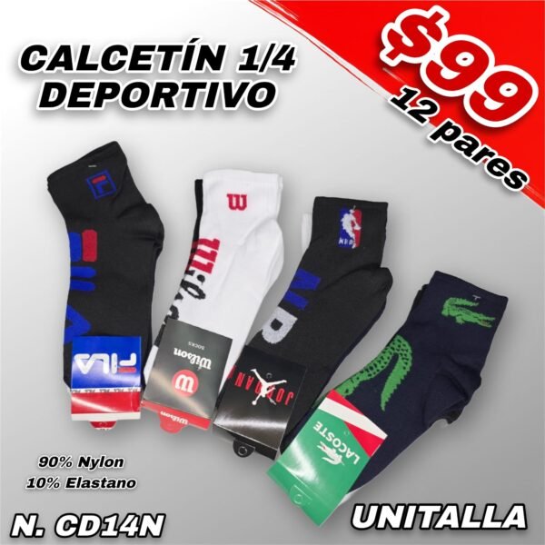 CALCETÍN DEPORTIVO 1/4 CABALLERO