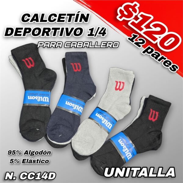 CALCETÍN DEPORTIVO 1/4 CABALLERO