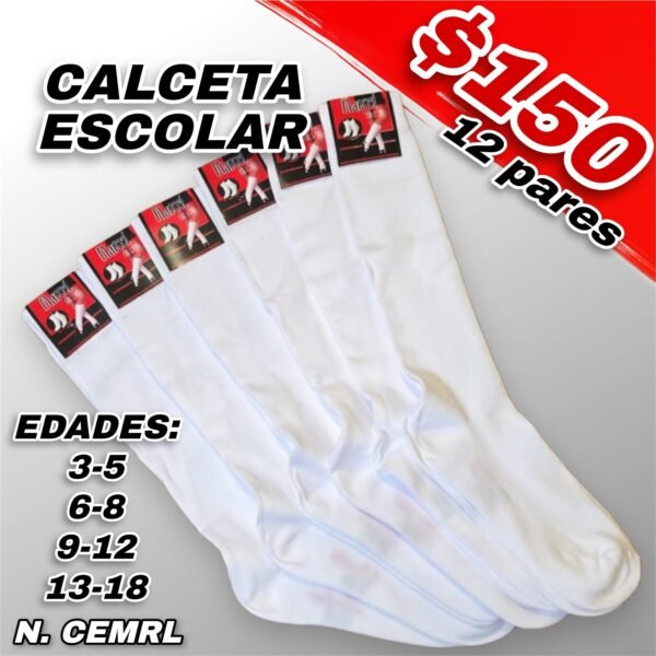 CALCETA ESCOLAR BLANCA