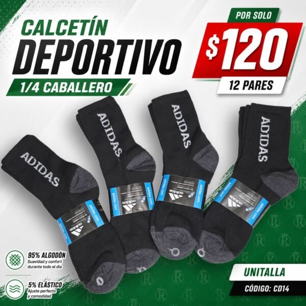 CALCETÍN 1/4 DEPORTIVO CABALLERO
