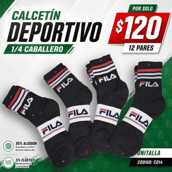 CALCETÍN 1/4 DEPORTIVO CABALLERO