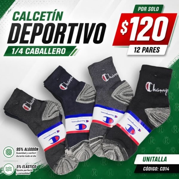 CALCETÍN 1/4 DEPORTIVO CABALLERO