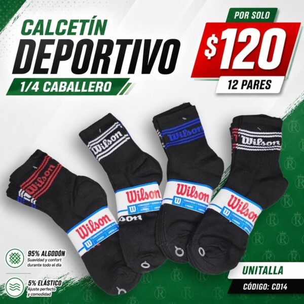 CALCETÍN 1/4 DEPORTIVO CABALLERO