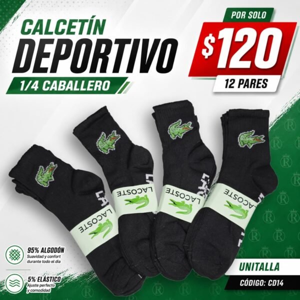 CALCETÍN 1/4 DEPORTIVO CABALLERO