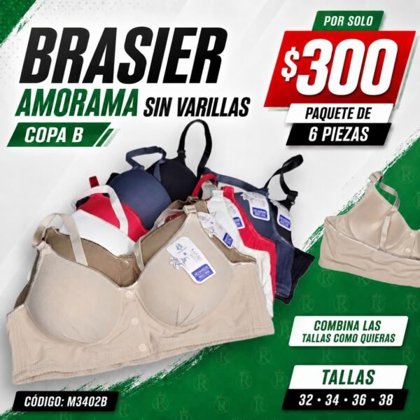 BRASIER COPA B AMORAMA SIN VARILLA
