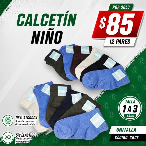 CALCETÍN NIÑO ALGODÓN