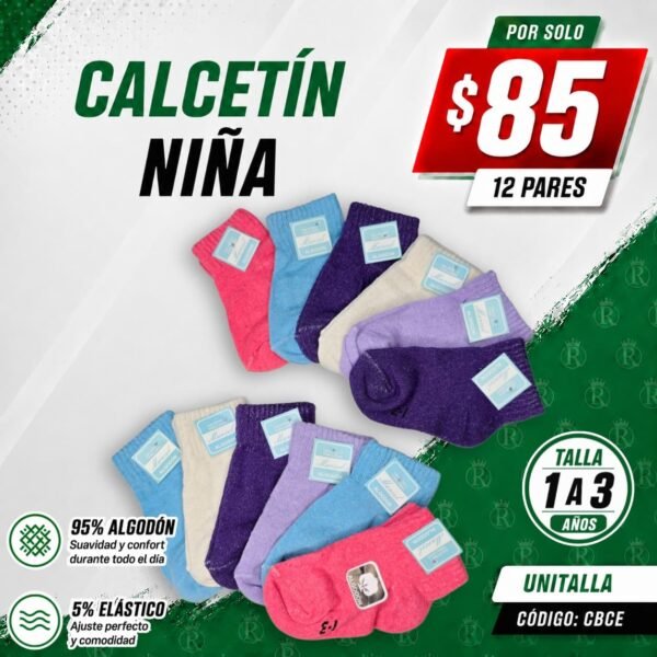 CALCETÍN NIÑA ALGODÓN