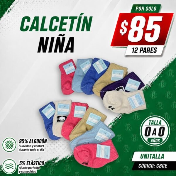 CALCETÍN NIÑA ALGODÓN