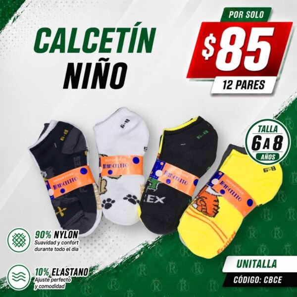 CALCETÍN NIÑO ANIMADO 6-8 AÑOS